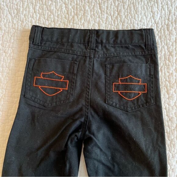 ✨ Harley Davidson Girl’s Black Pants 3T - Picture 5 of 5